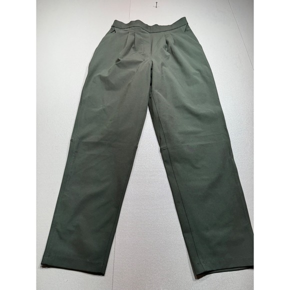 Lululemon Pants - Lululemon Women Pleated High Rise Trouser Pants Olive Green Size 6